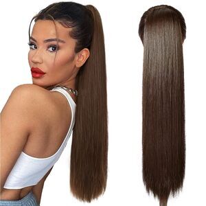 28" Ponytail Extensions Drawstring Long Straight, 19D-182H002